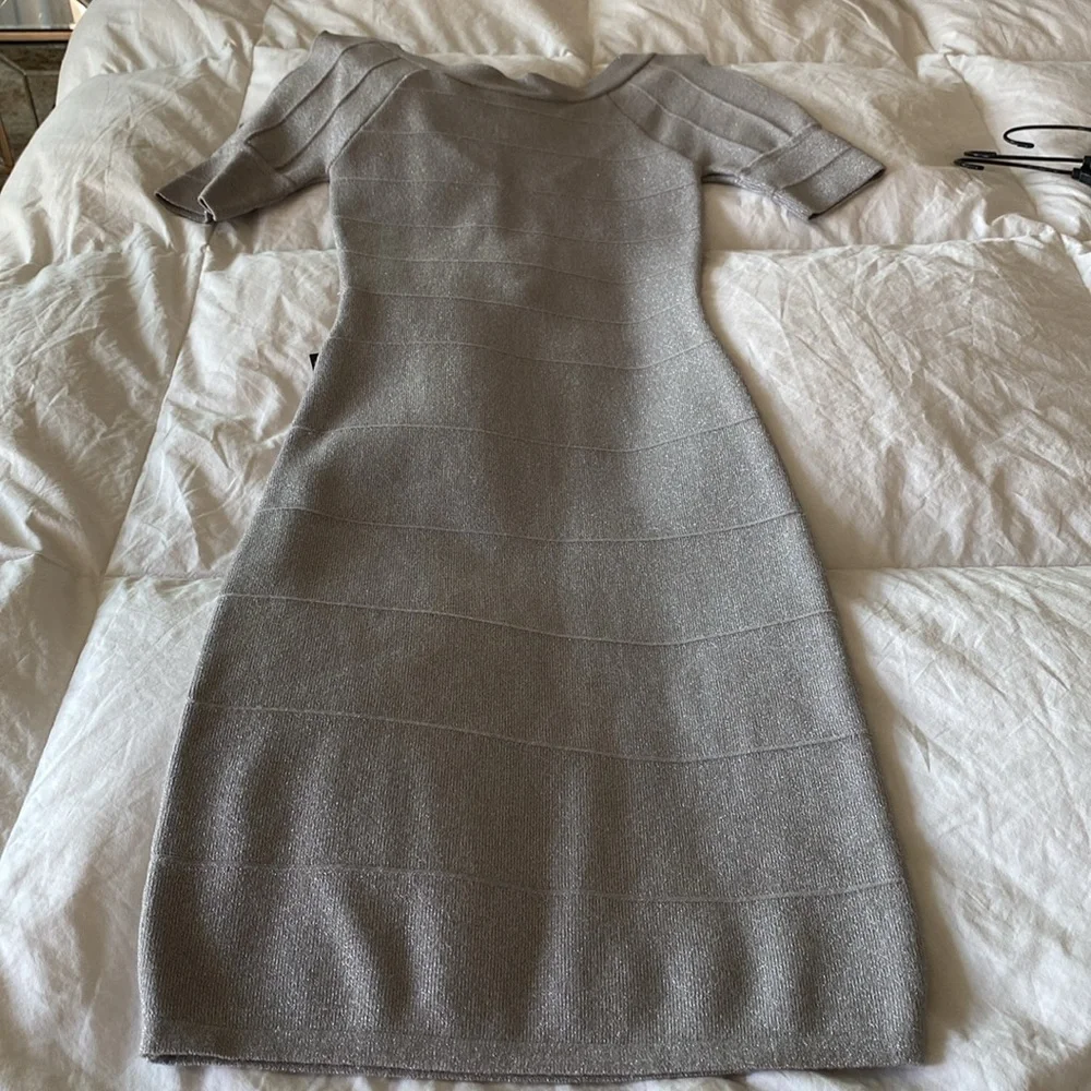 BEBE silver dress - Picture 3 of 8